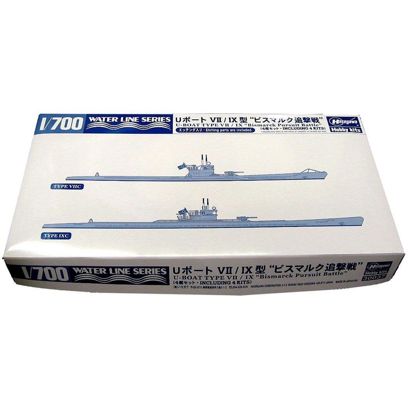 Hasegawa U-boat Type VII / IX `Bismarck Pursuit Battle`
