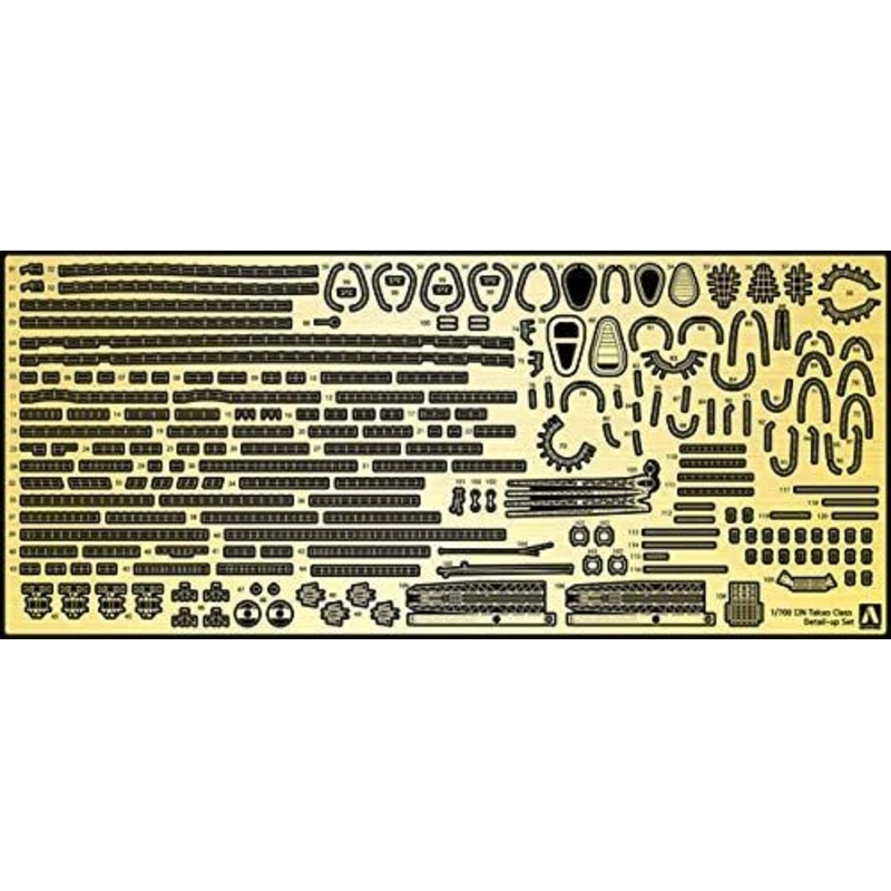 Aoshima Photo-Etched Parts Set for IJN Heavy Cruiser Takao Type