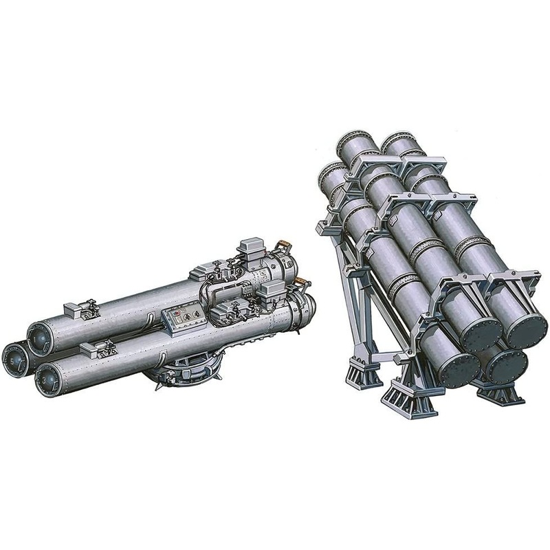 Fine Molds Modern Ship Anti-ship Missile & Surface Vessel Torpedo Tubes