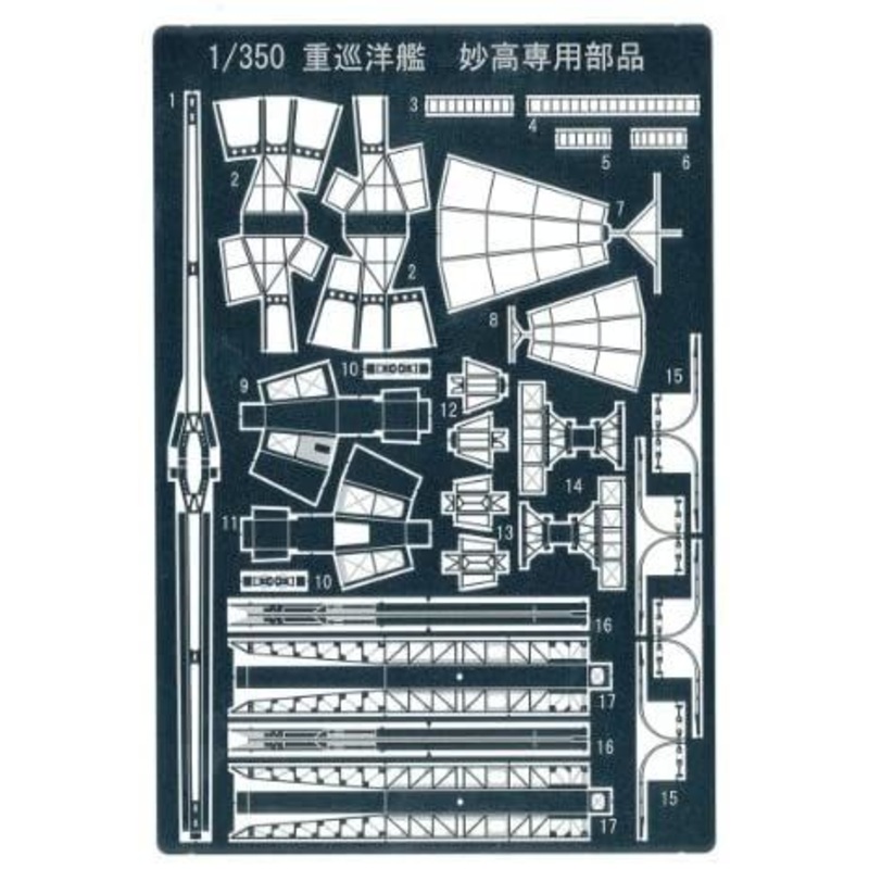 Aoshima For Heavy Cruiser Myoko Photo-Etched Parts