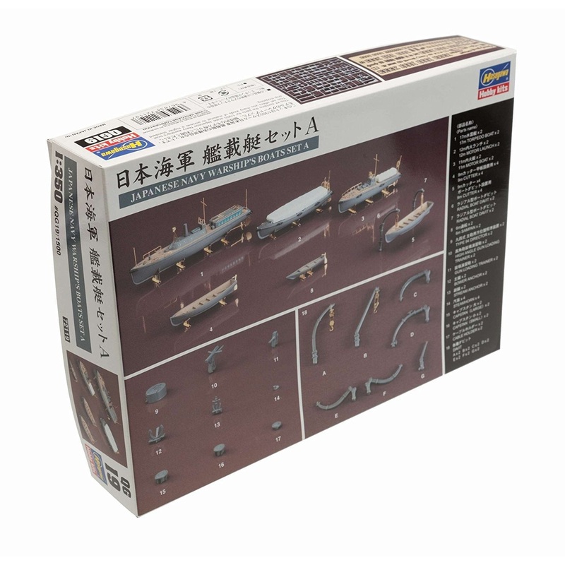 Hasegawa Japanese Navy Ride A Warship Boat Set A
