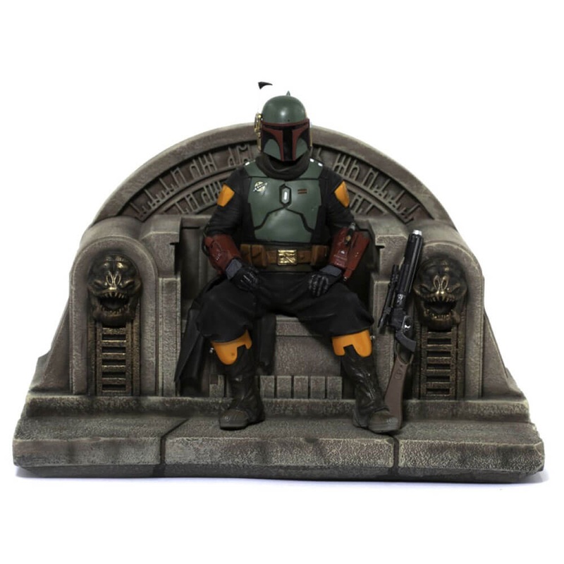 Le mandalorien Boba Fett sur le trne deluxe 1:10 statue  l'chelle