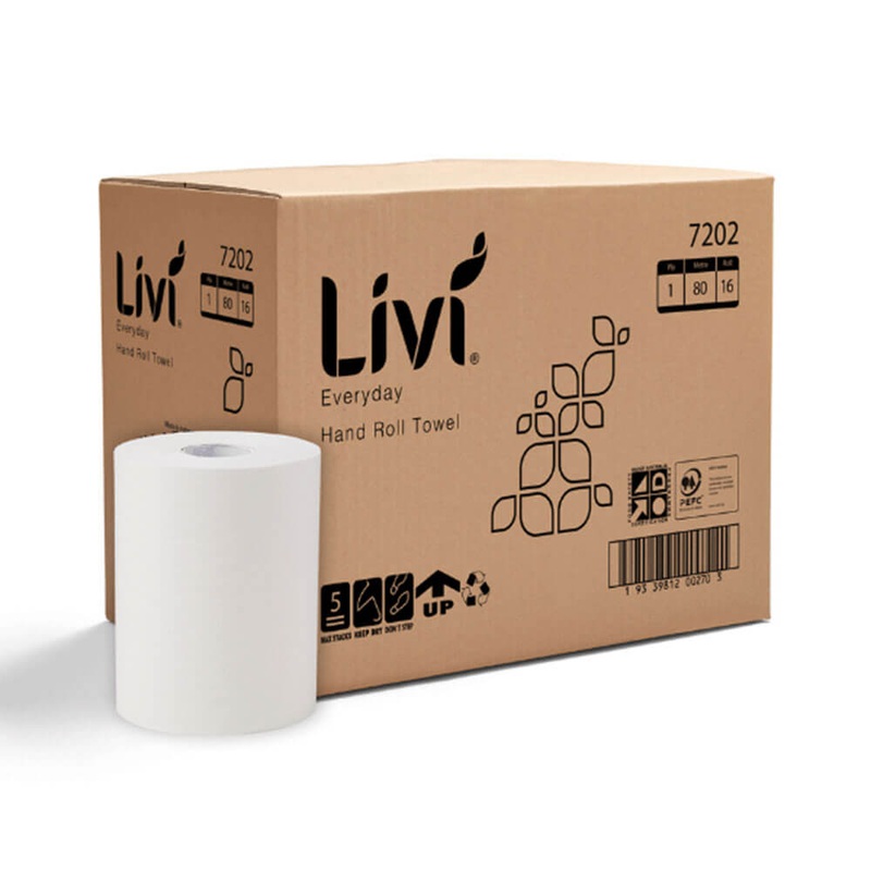 Livi 1 pli serviette en papier de base (80 m)